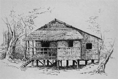 bahay na bato drawing easy|How to draw a nipa hut (bahay kubo in Filipino) [ 4K ] .